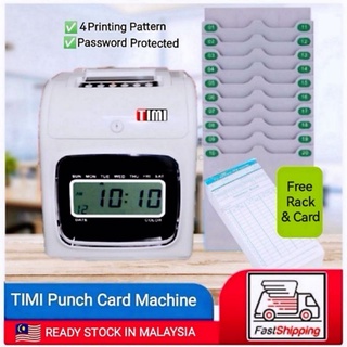 🇲🇾READY STOCK TIMI Punch Card Machine 丨Digital Punch Card Machine *Free:20's rack &100pcs card