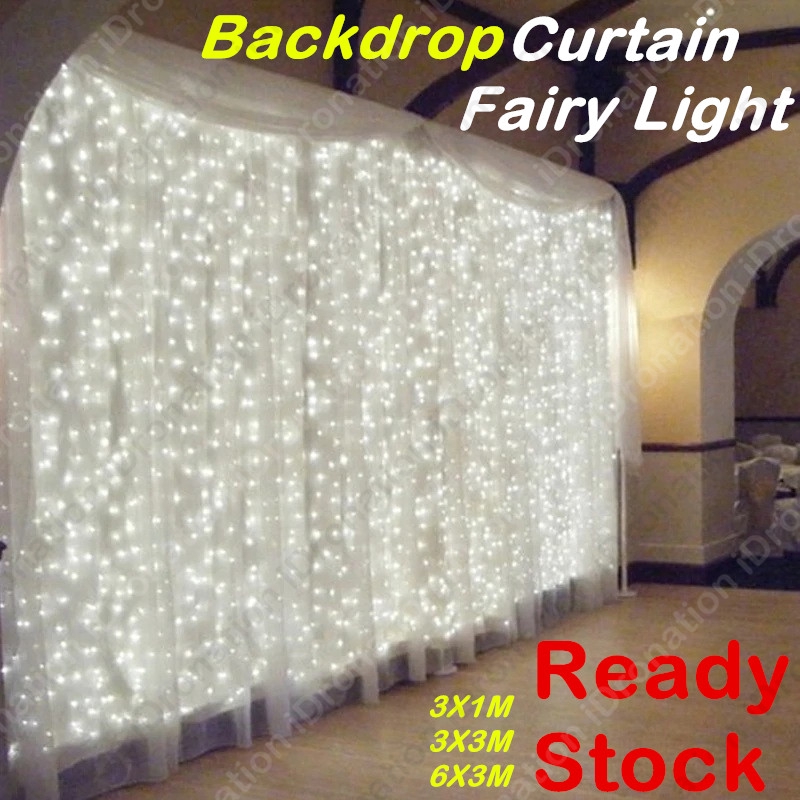 Backdrop Curtain Led String Fairy Light Party Wedding Decoration