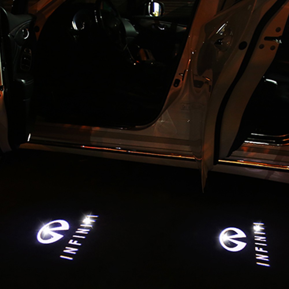 2pcs Led Car Door Welcome Logo Light Projector Lamp For Infiniti