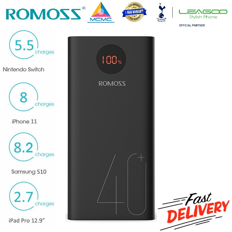 Портативный аккумулятор romoss pea40