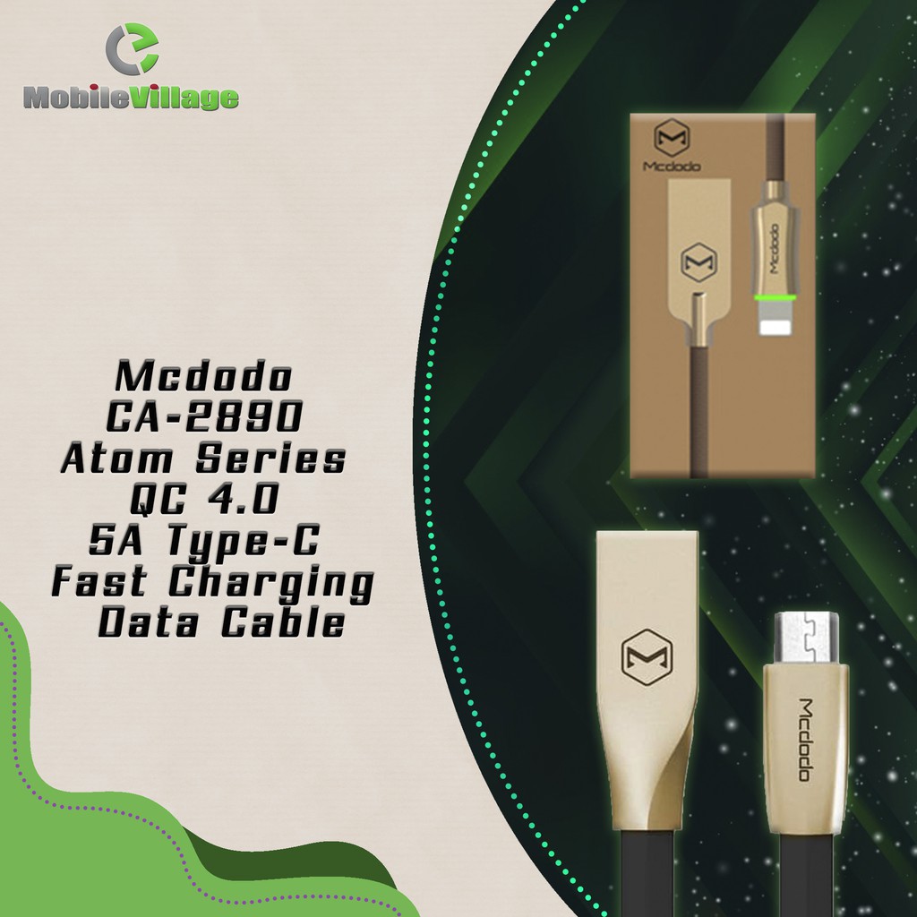 Mcdodo Ca Atom Series Qc A Type C Fast Charging Data Cable