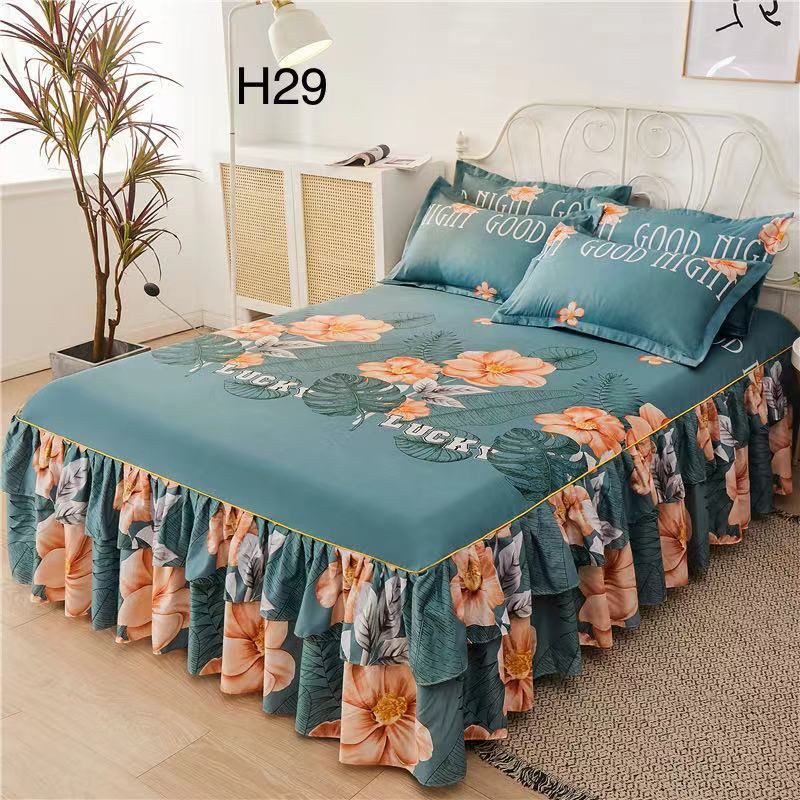 CLEAR STOCK3 IN 1 SET QUEEN SIZE ROPOL CADAR BEDSHEET