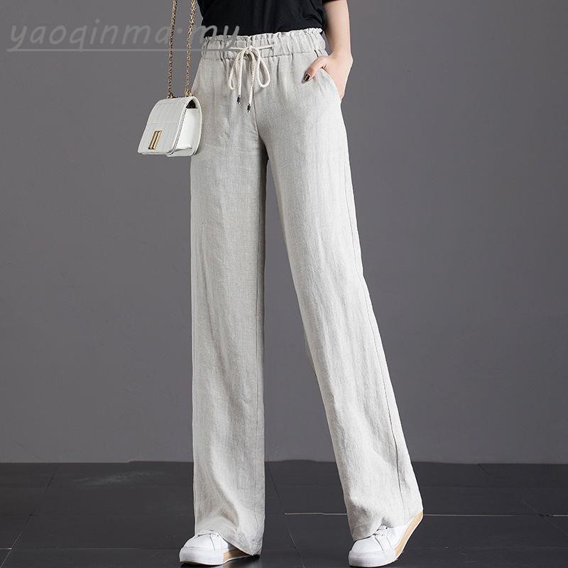 plus size white linen palazzo pants