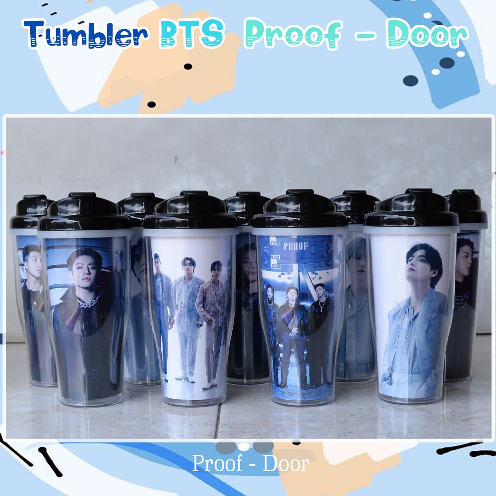 Tumbler BTS Proof Door Drink Bottle Merchandise Kpop Taehyung Jungkook Jin Jimin Suga Jhope RM