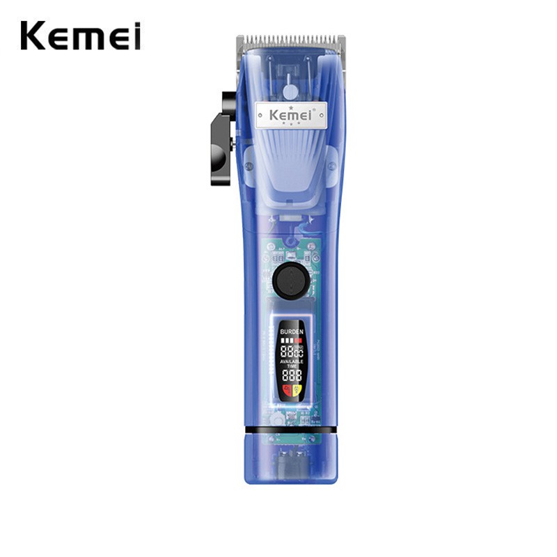 Kemei 2860+PG Pro Adjustable Powerful Hair Clipper LCD Electric Trimmer Professional Cord Cordless Haircut Machine