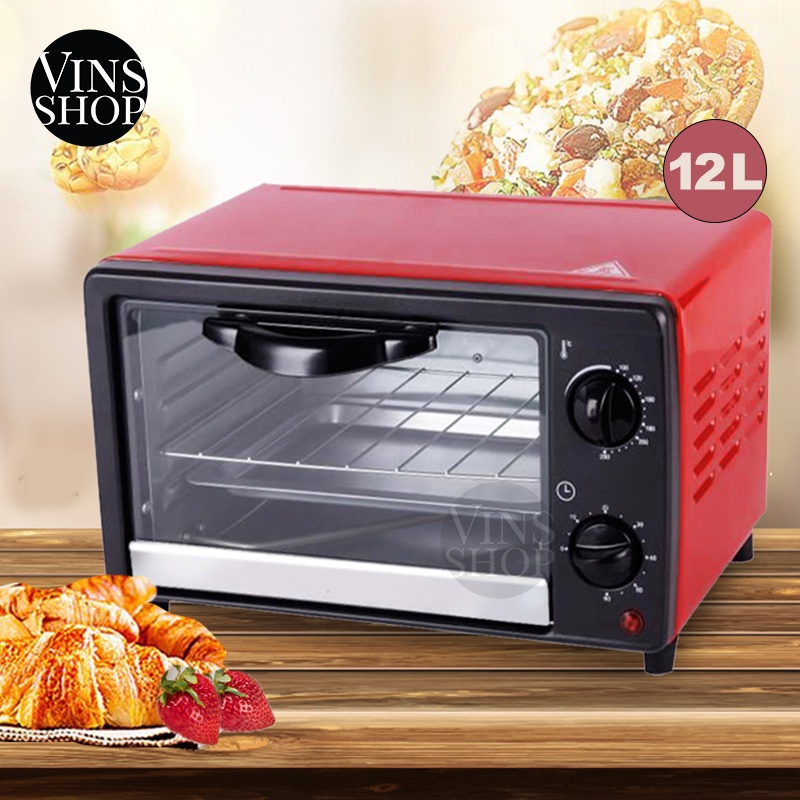 VINS Home Kitchen Electric Oven 12L Tart Toast Bread Biskut Bakeware with Timer Control Ketuhar