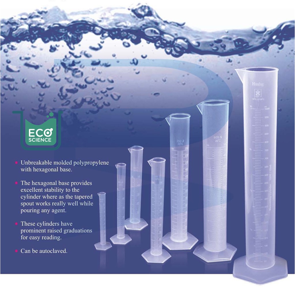 Measuring Cylinder Plastic Hmbg 10 1000ml Premium Grade Shopee Malaysia