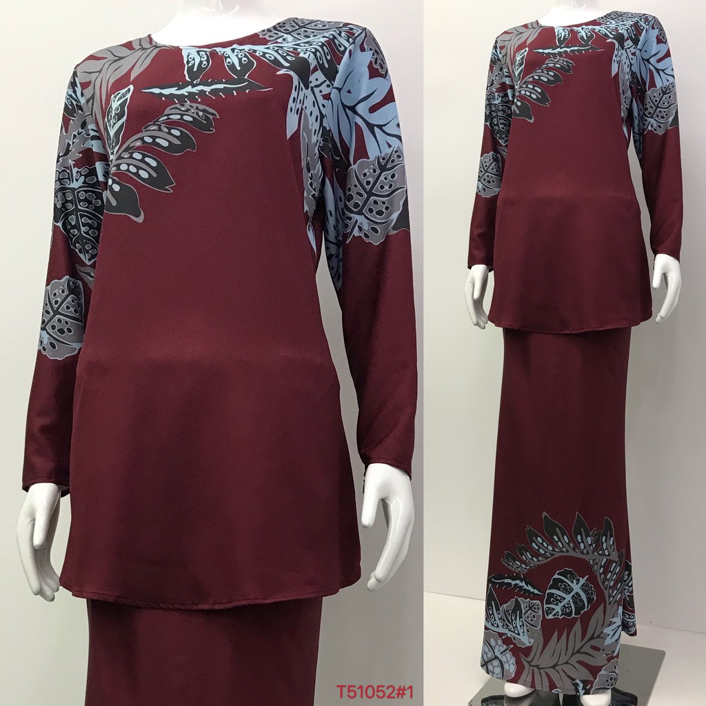 Nayla Z Baju  Kurung Floral Design  Long sleeve Lengan  