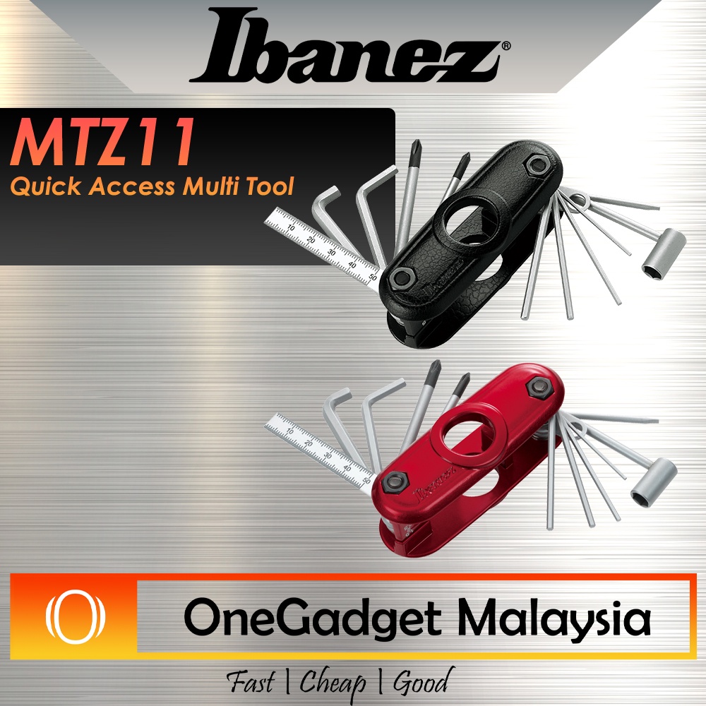 Ibanez MTZ11 Multi Tool, Biker's Black / Red ( BBK / MTZ11BBK