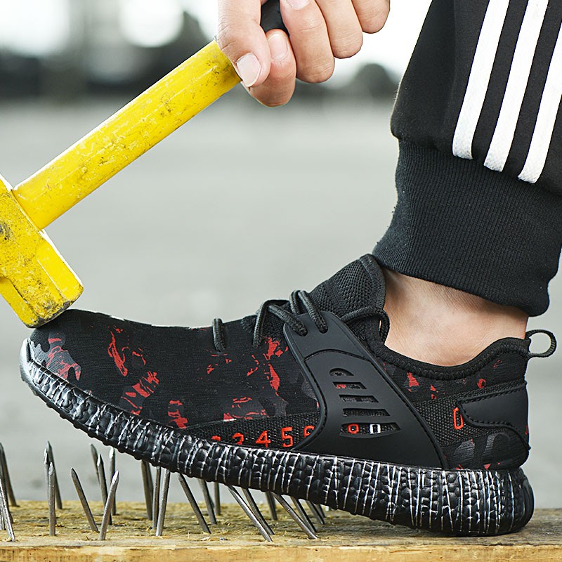 Wisstt Men Work Safety Shoe Steel Toe Cap Working Indestructible Hiking Climbing 