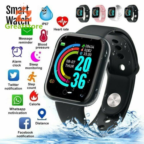 Y68 Smart Watch Bluetooth IP67 Waterproof Y68 Fitness Tracker Watch Heart Rate Monitor Sport Smart Band