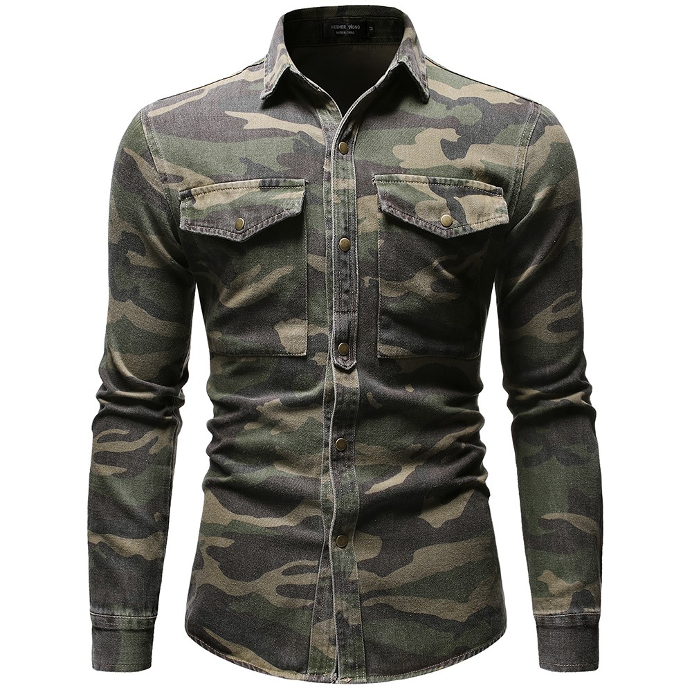 army green shirt and jeans