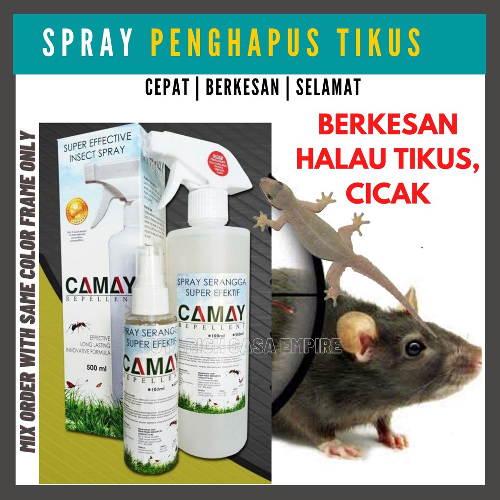 Spray Organik Berkesan Menghalau Tikus Cicak Tanpa Racun Dengan Camay Shopee Malaysia