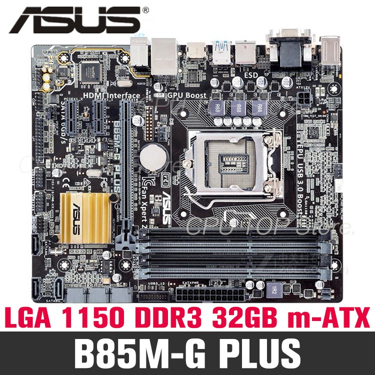 ⚡️ asus b85m-g plus ddr3 32gb m-atx socket lga 1150 used pc desktop ...