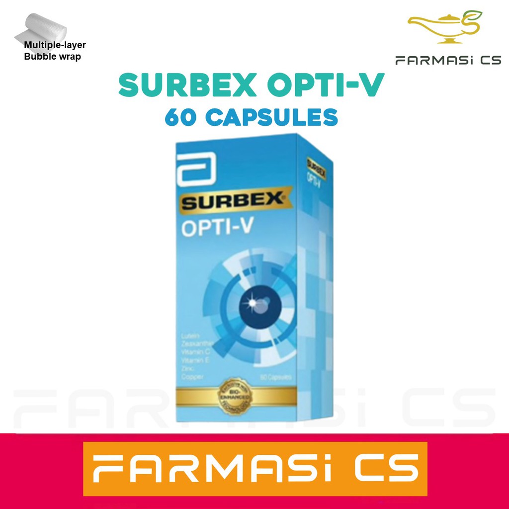 Abbott Surbex OptiV 60s EXP07/2023 [ Opti V ] Vision Care, Lutein, Eyes support, Eyes care