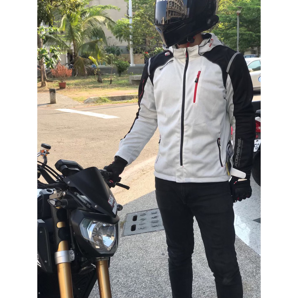 Komine Jk 135 Protect Full Mesh Parka White Jacket For Woman Shopee Malaysia
