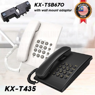 Corded Telephone for Home Office Single Line Wall Mountable Phone Integrated System / Telefon Rumah