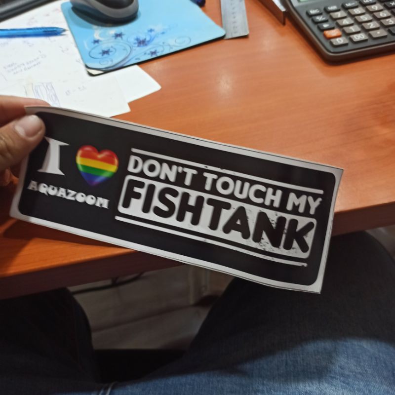 Aquazoom Sticker Don T Touch My Tank Shopee Malaysia