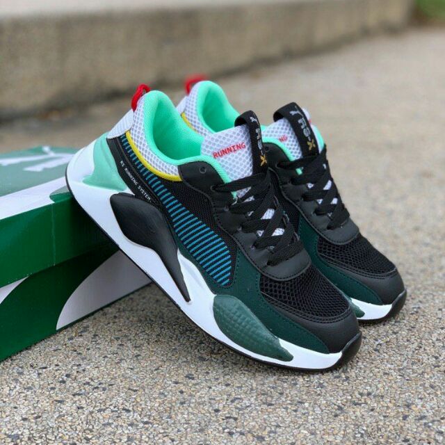 black and green puma rsx