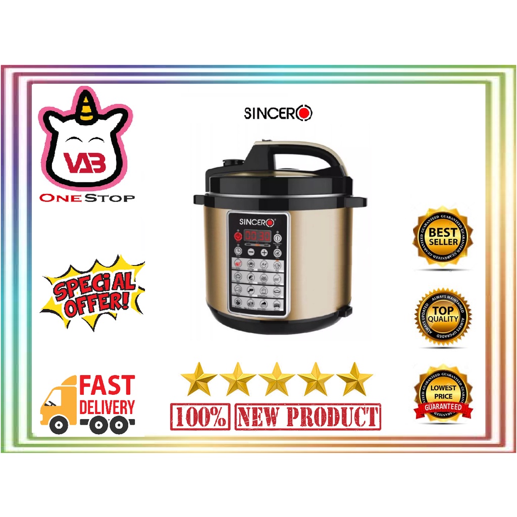 SINCERO 6Ltr 16 In 1 Multifunctional Electric Pressure Cooker SPC-9002