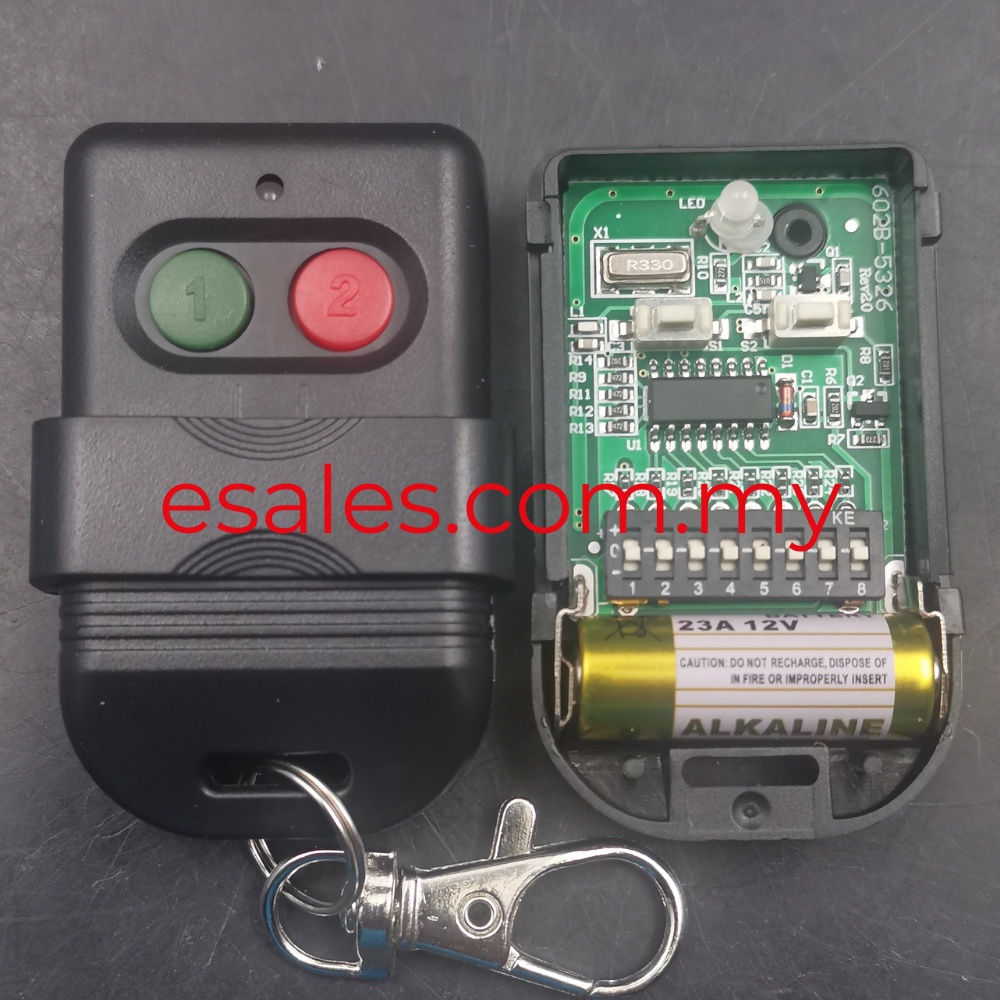 Auto Gate Remote Control 602B5326, SMC5326P 330MHz/433Mhz (Dip Code 8 Digits) Auto Gate