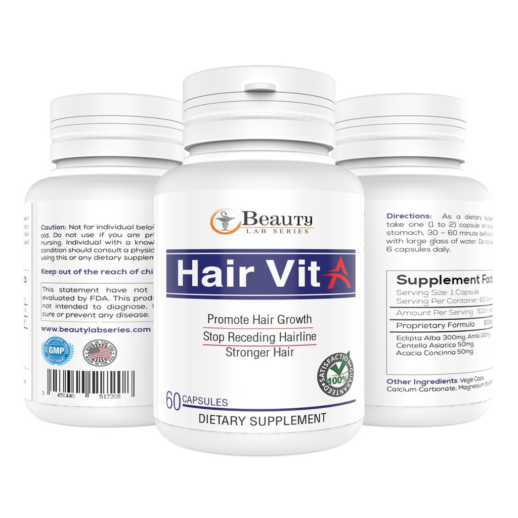 Hair Vita 60 Capsules 500mg Natural Hair Pill Hair Vitamin