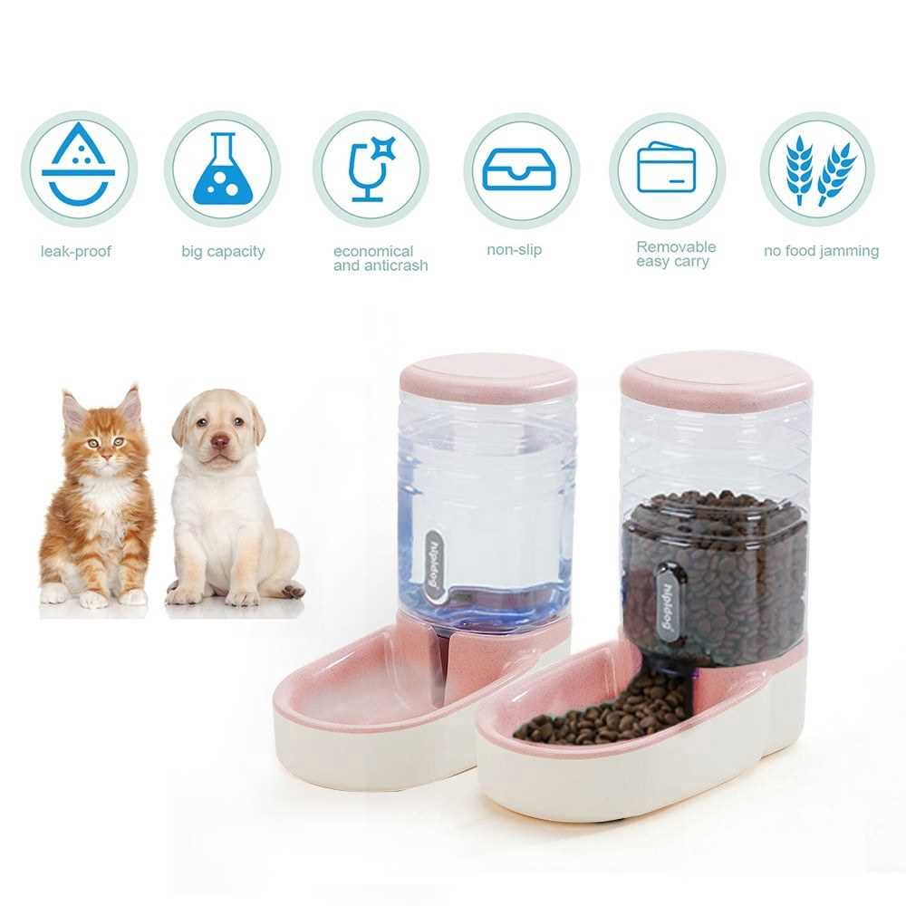 Automatic Pets Gravity Water Dispenser Set Small Big Dogs and Cats ...