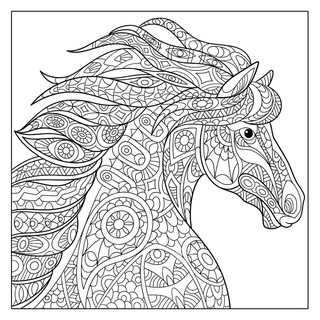 Download Adults coloring book horses colouring book for adult ...