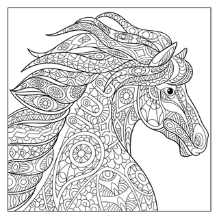 Download Adults coloring book horses colouring book for adult | Shopee Malaysia