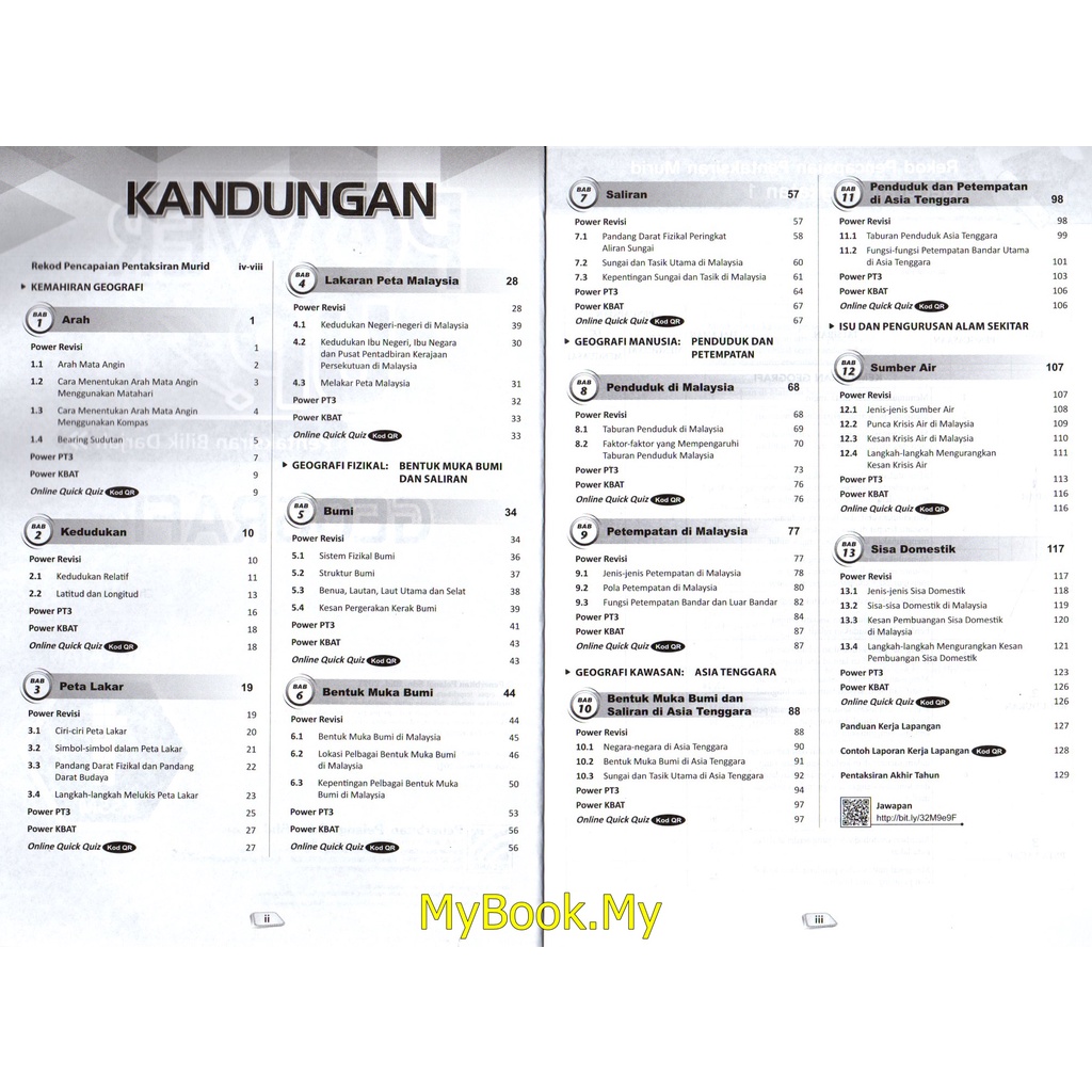 Myb Buku Latihan Kssm Tingkatan 1 Geografi Pelangi Shopee Malaysia