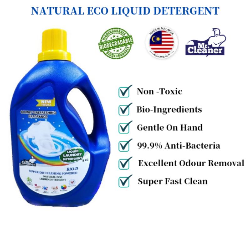 NATURAL ECO LIQUID LAUNDRY DETERGENT 5KG Shopee Malaysia