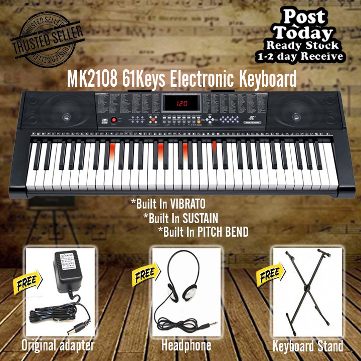 Meike 61Keys Lighting Keyboard MK2108/MK2108 Shopee Malaysia