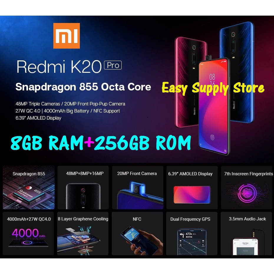 igualdad Tres Cerco Xiaomi Redmi K20 Pro (8GB RAM+256GB ROM) Mi 9T Pro Global Version /  Snapdragon 855 Processor !! Original Imported New !! | Shopee Malaysia