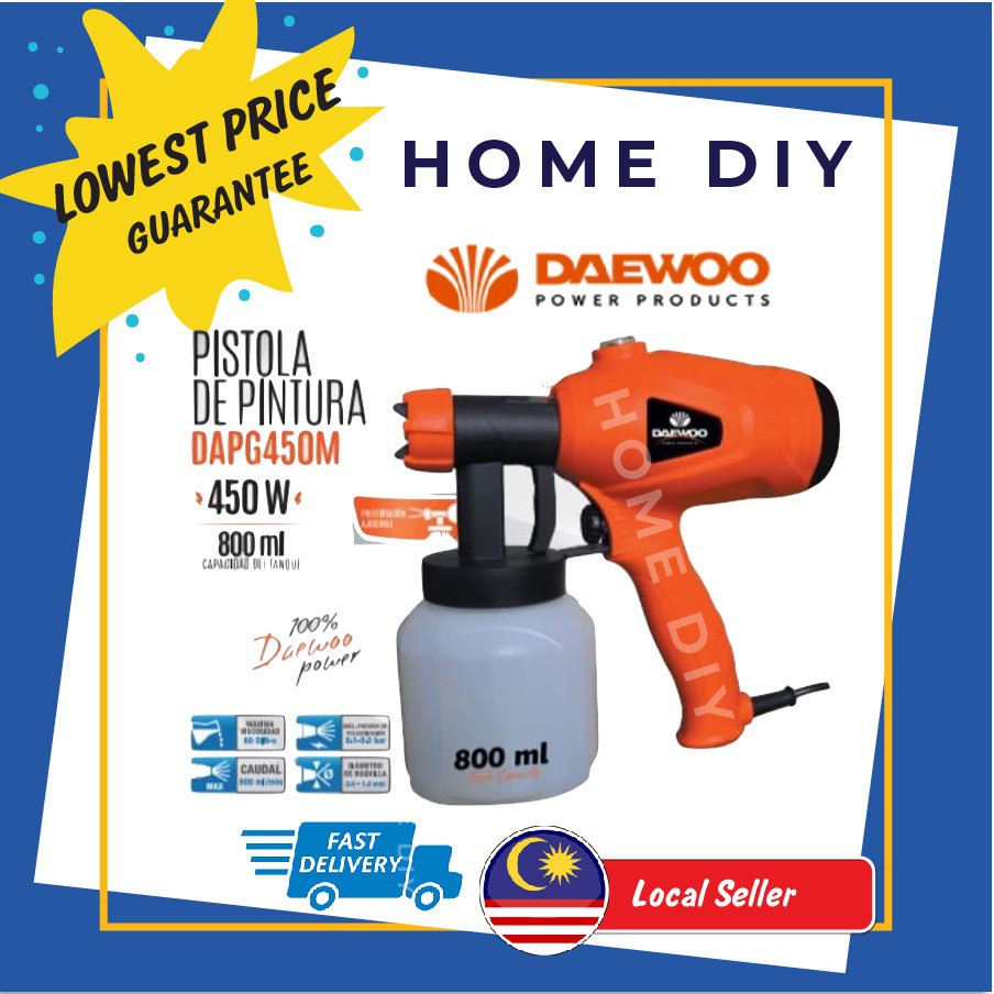 DAEWOO DAPG450M 800mL Spray Gun/ DAEWOO 450W Spray Gun/ DAPG450M Paint