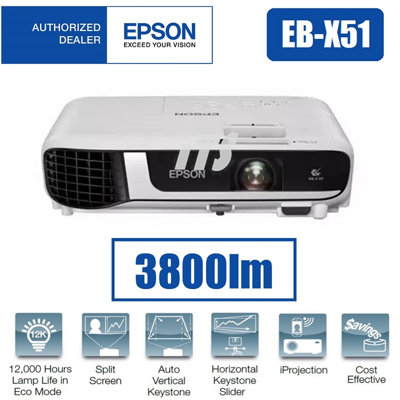 Epson EBX51 XGA 3LCD Projector (3,800 lm) Shopee Malaysia
