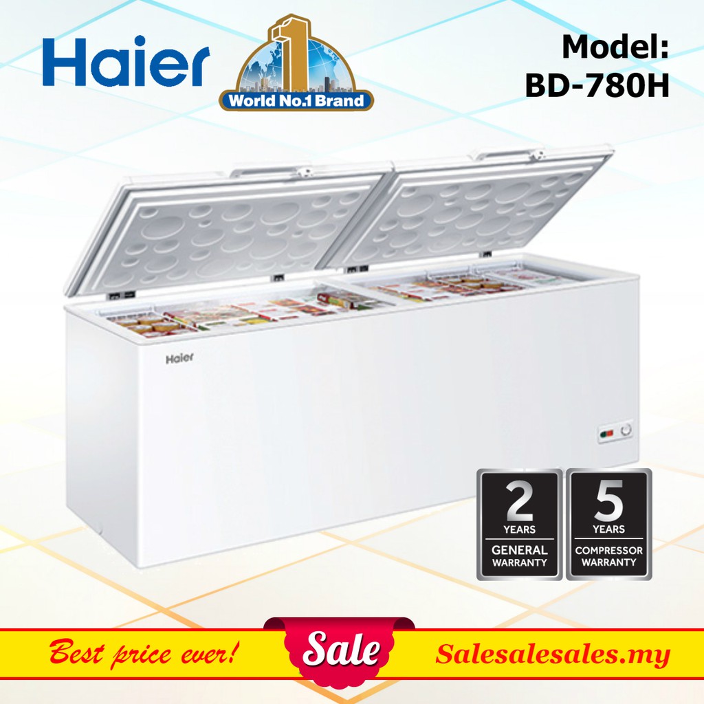 Haier 750L Chest Freezer 719L) BD788HP Dual Function Peti Beku