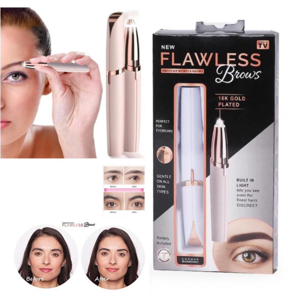 🌹READY STOCK🌹 Flawless Brows Portable Electric Painless Eyebrow Trimmer Hair  Remover Pencukur Bulu Kening Roma Muka 修眉笔刀 | Shopee Malaysia