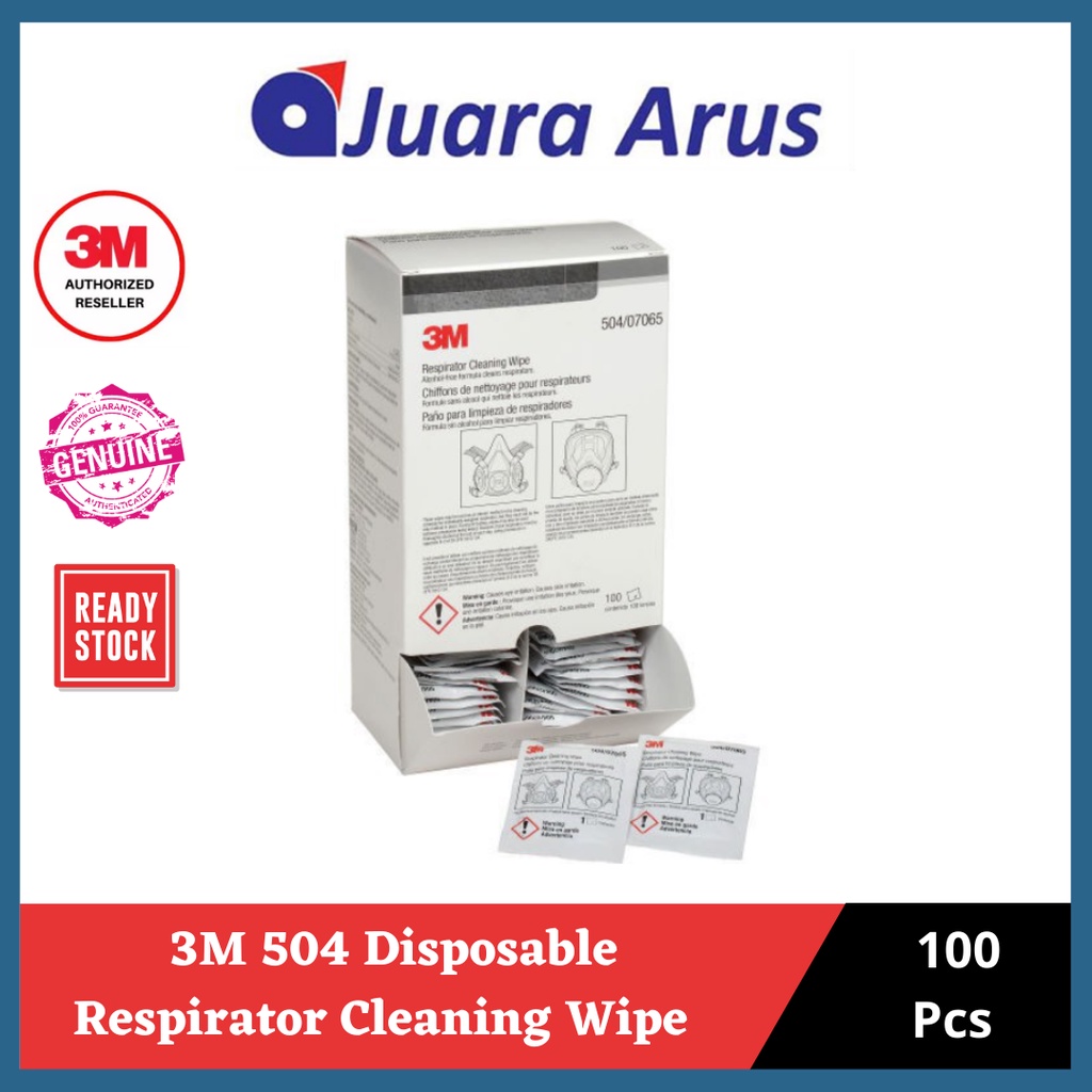 3M 504 Disposable Respirator Cleaning Wipe [100 Pcs/box] Shopee Malaysia
