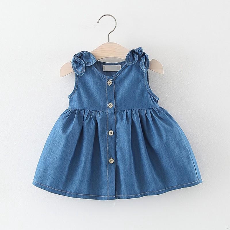 denim frock for baby girl