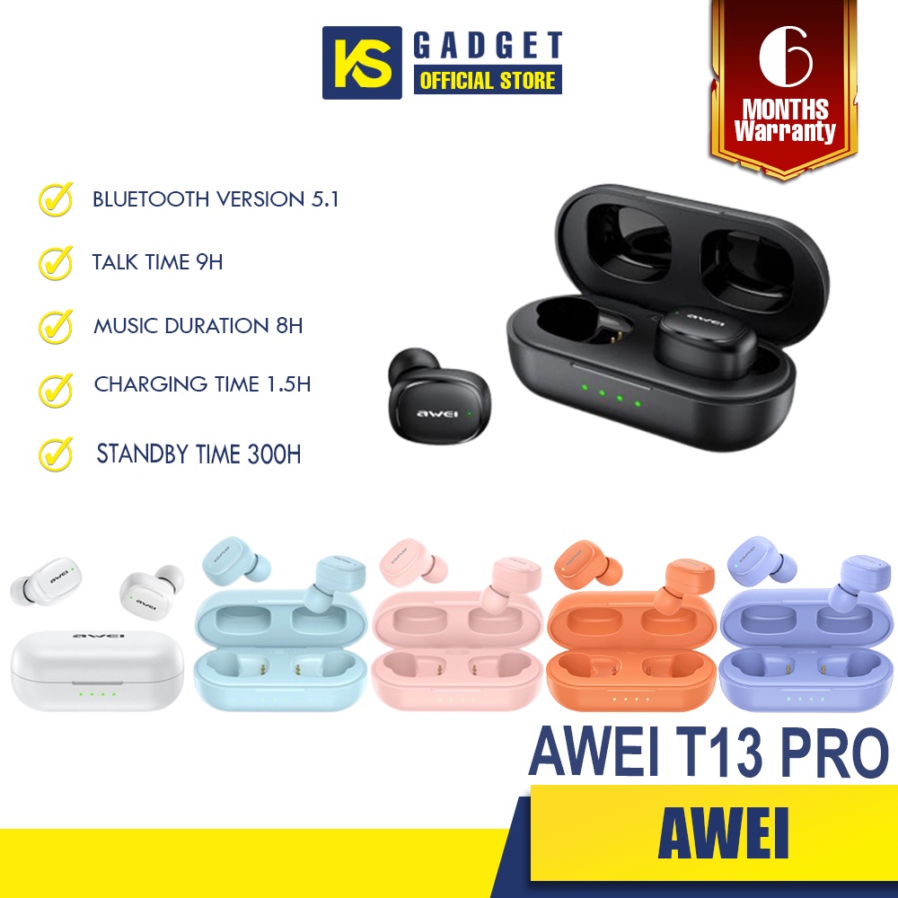 AWEI T13 PRO True Wireless Sports Earbuds | Shopee Malaysia