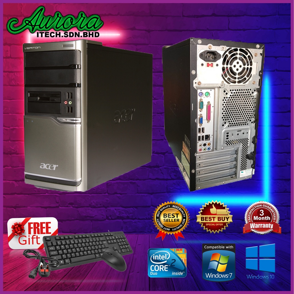 การ acer-m460 toWER INTEL คอร์ 2-duo 2-gb-4GB ddr2 บุรีรัมย์บุรีรัมย์ 80GB hd-120gb-240GB SSD ดีวีดีรอม