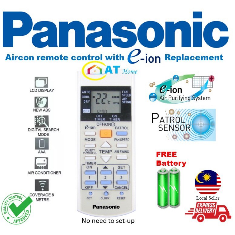 Telecomando di ricambio per condizionatore d'aria Panasonic A/C A75C2620 A75C2422 A75C2624 A75C2335 A75C2359 A75C2352 A75C2221 A75C2724 A75C223 728 AA. 75C2224 CWA75C2424 A75C2297