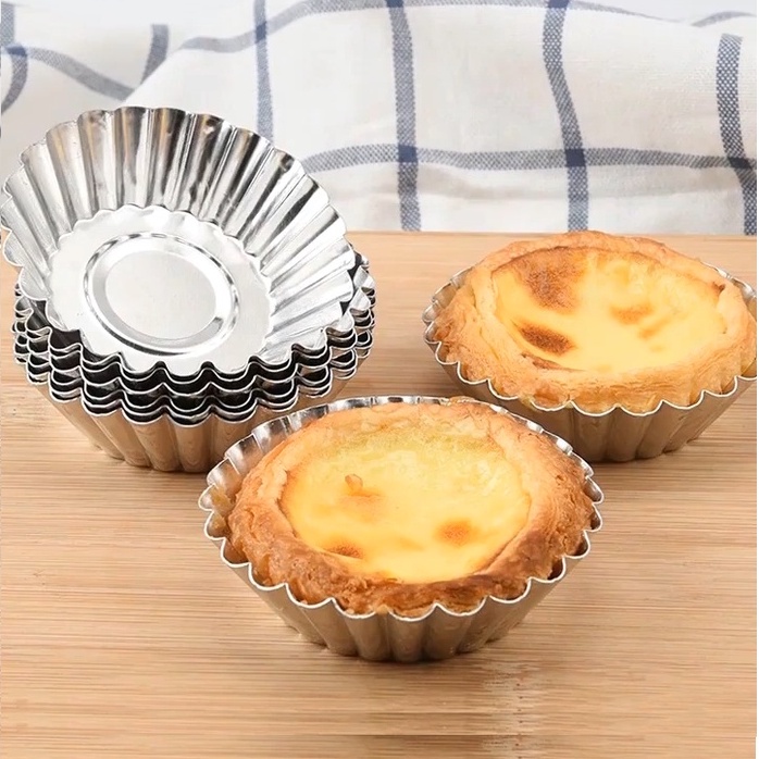 Aluminium Egg Tart Mould Fruit Tart Mold Hokkaido Cheese Cupcake Cookie Bake Pastry Baking Cup Acuan Kuih Loyang Kek