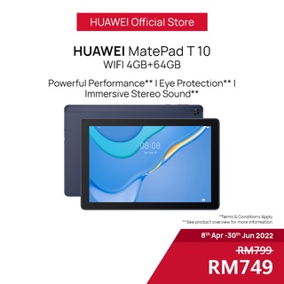 HUAWEI MatePad T10 Tablet 4+64 WiFi | 9.7 inches HD Display | Powerful Performance