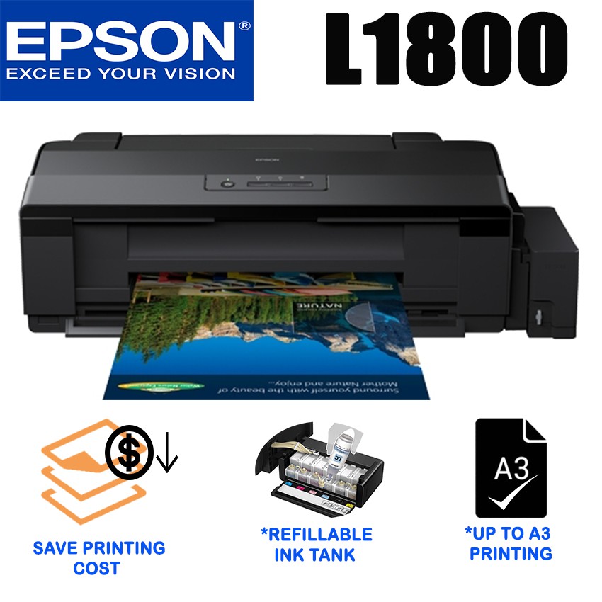 Epson L1800 A3 Photo Ink Tank Printer With Anti Uv Ink Shopee Malaysia 6090