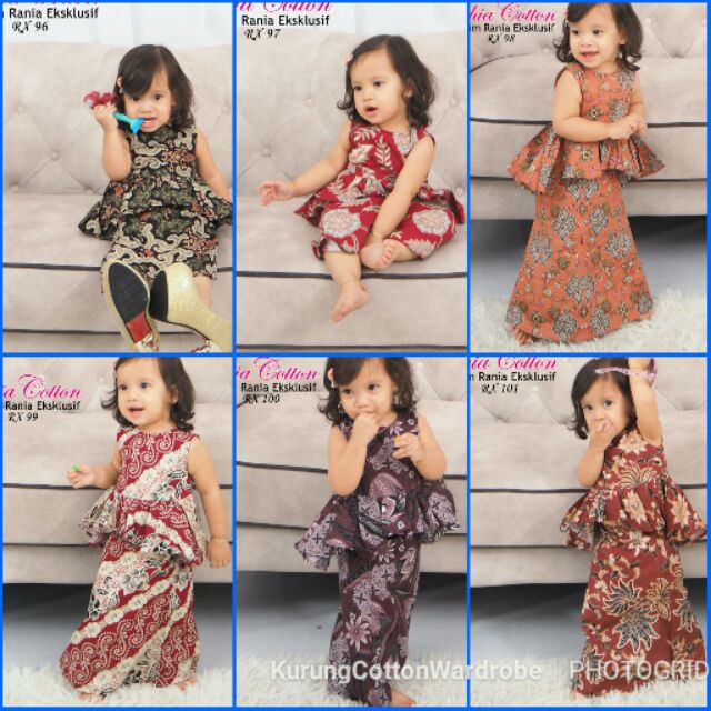 RX96 155 BAJU  KURUNG  BUDAK PEPLUM DHIA  COTTON  baju  raya 