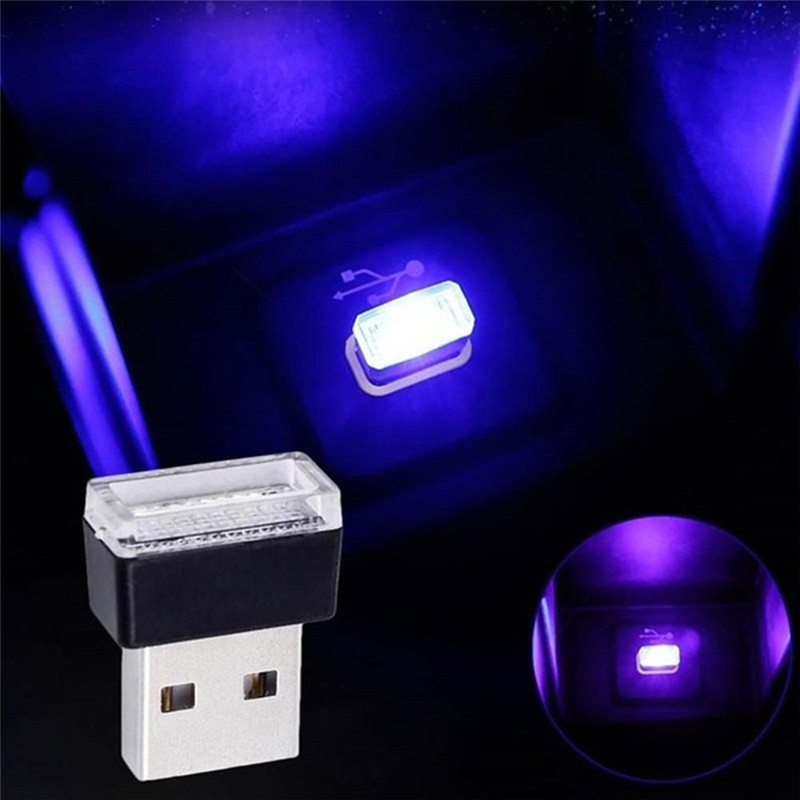 Universal USB LED Mini Wireless Car Interior Lighting Atmosphere Light Accessory