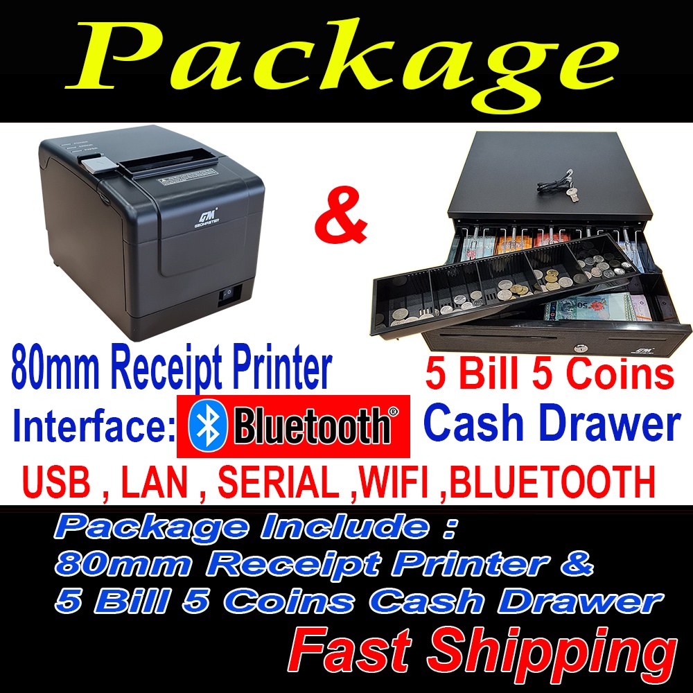 GEOMASTER 80mm Receipt Printer , 58 mm Receipt Printer , Cash Drawer
