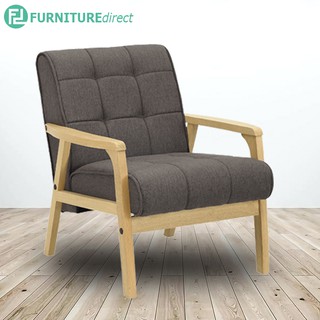 Furniture Direct Tucson 1 Seater Solid Wood Frame Sofa 4 Colors