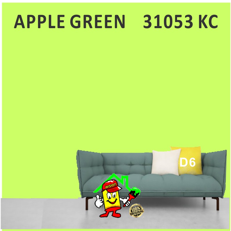 Apple Green 31053 Kc 5l Perfect Interior Colours Wision Paint Interior Paint Green Apple Turquoise Series